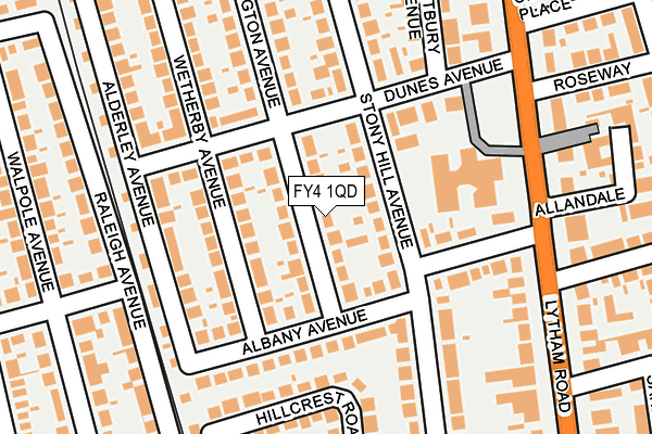 FY4 1QD map - OS OpenMap – Local (Ordnance Survey)