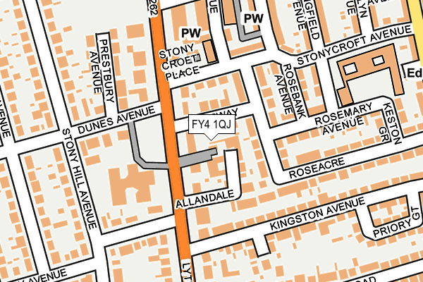 FY4 1QJ map - OS OpenMap – Local (Ordnance Survey)