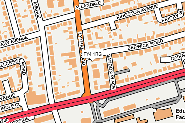 FY4 1RG map - OS OpenMap – Local (Ordnance Survey)