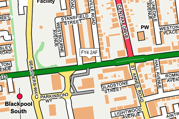 FY4 2AF map - OS OpenMap – Local (Ordnance Survey)