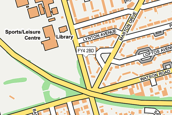 FY4 2BD map - OS OpenMap – Local (Ordnance Survey)