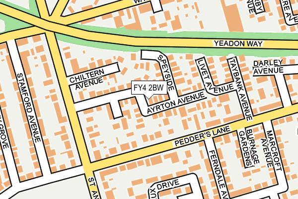 FY4 2BW map - OS OpenMap – Local (Ordnance Survey)