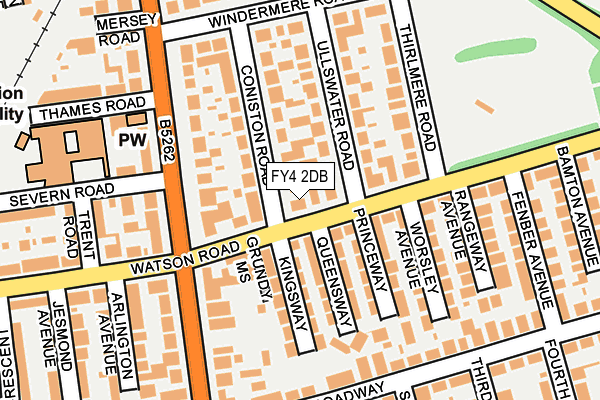 FY4 2DB map - OS OpenMap – Local (Ordnance Survey)