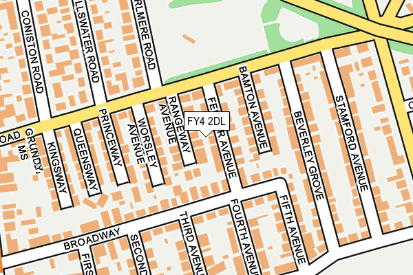 FY4 2DL map - OS OpenMap – Local (Ordnance Survey)