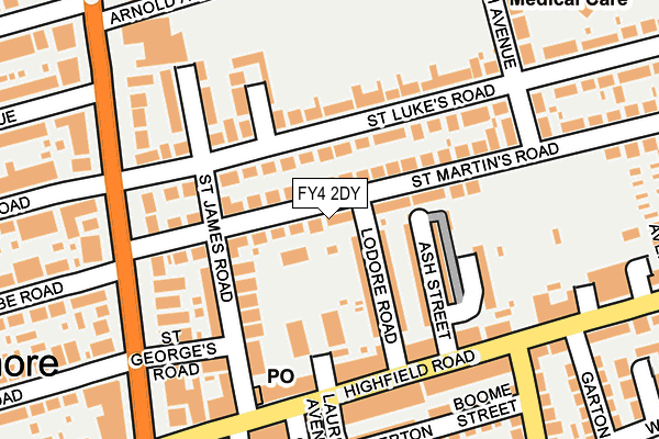 FY4 2DY map - OS OpenMap – Local (Ordnance Survey)