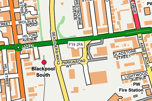 FY4 2FA map - OS OpenMap – Local (Ordnance Survey)