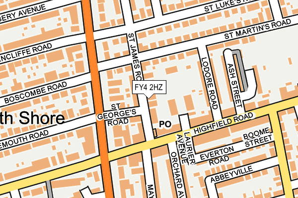 FY4 2HZ map - OS OpenMap – Local (Ordnance Survey)