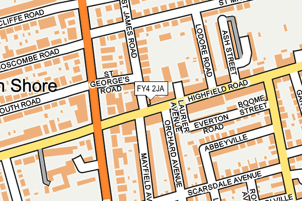 FY4 2JA map - OS OpenMap – Local (Ordnance Survey)