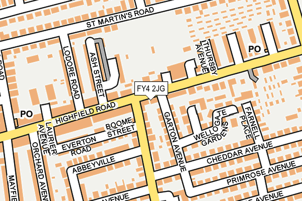 FY4 2JG map - OS OpenMap – Local (Ordnance Survey)
