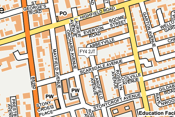 FY4 2JT map - OS OpenMap – Local (Ordnance Survey)