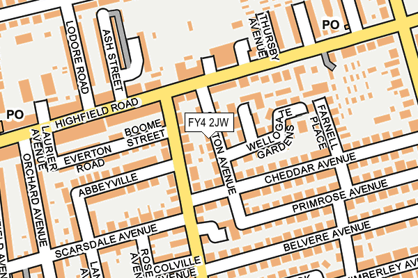 FY4 2JW map - OS OpenMap – Local (Ordnance Survey)