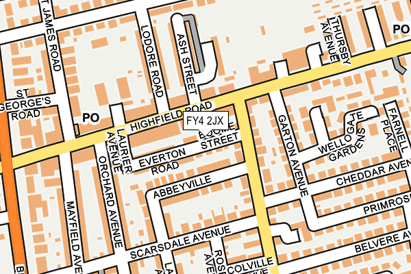 FY4 2JX map - OS OpenMap – Local (Ordnance Survey)