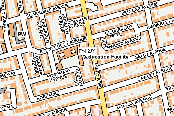 FY4 2JY map - OS OpenMap – Local (Ordnance Survey)