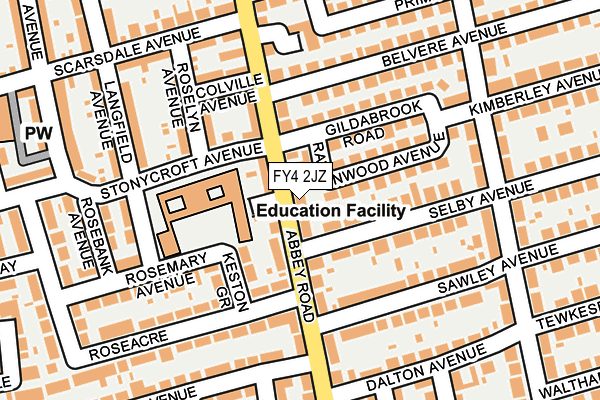 FY4 2JZ map - OS OpenMap – Local (Ordnance Survey)