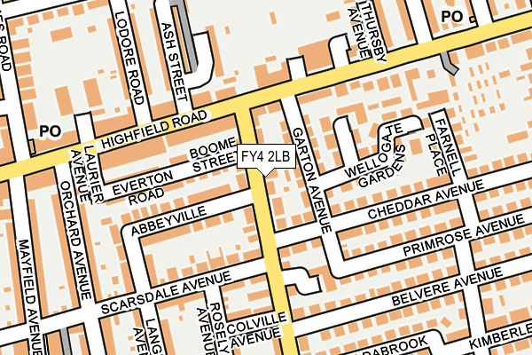 FY4 2LB map - OS OpenMap – Local (Ordnance Survey)