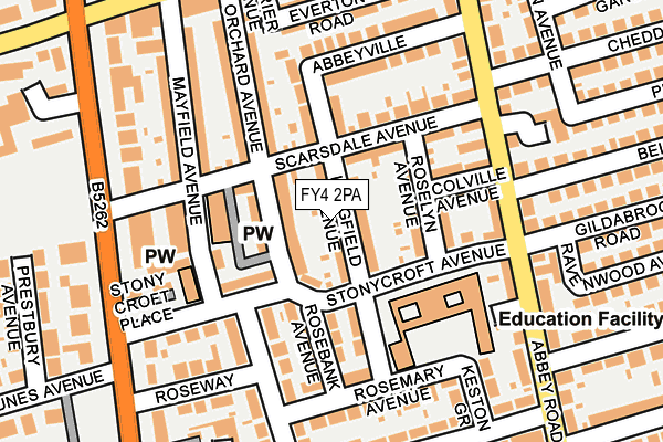 FY4 2PA map - OS OpenMap – Local (Ordnance Survey)