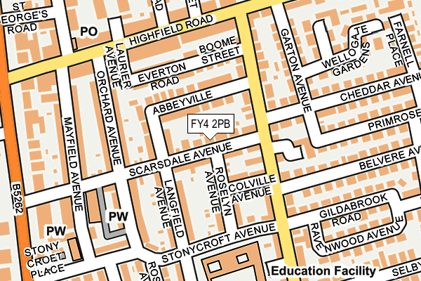 FY4 2PB map - OS OpenMap – Local (Ordnance Survey)