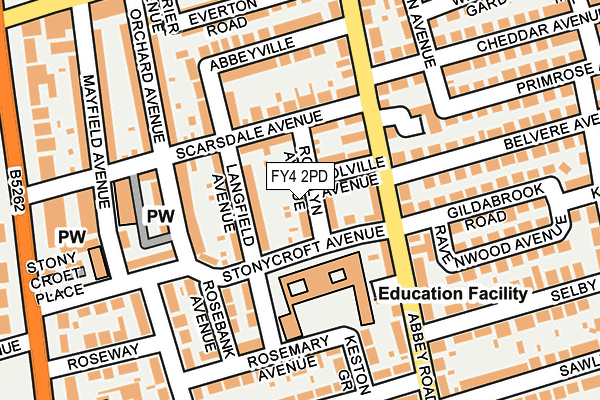 FY4 2PD map - OS OpenMap – Local (Ordnance Survey)