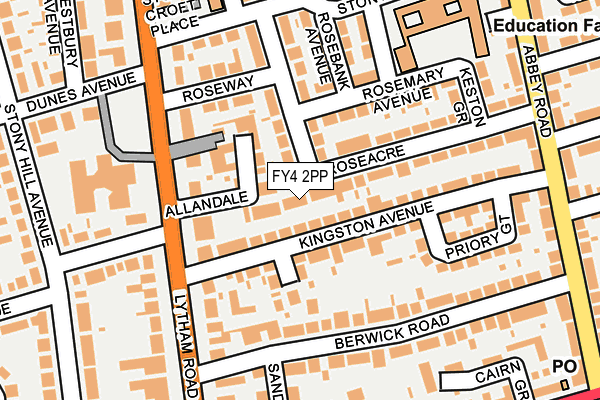 FY4 2PP map - OS OpenMap – Local (Ordnance Survey)
