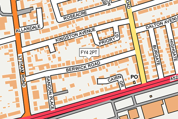 FY4 2PT map - OS OpenMap – Local (Ordnance Survey)