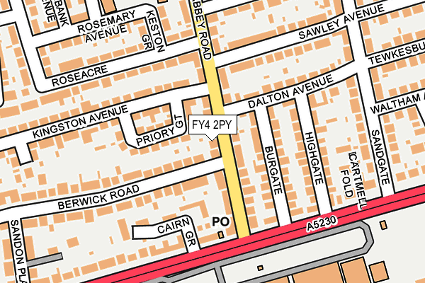 FY4 2PY map - OS OpenMap – Local (Ordnance Survey)