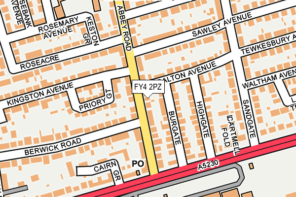 FY4 2PZ map - OS OpenMap – Local (Ordnance Survey)