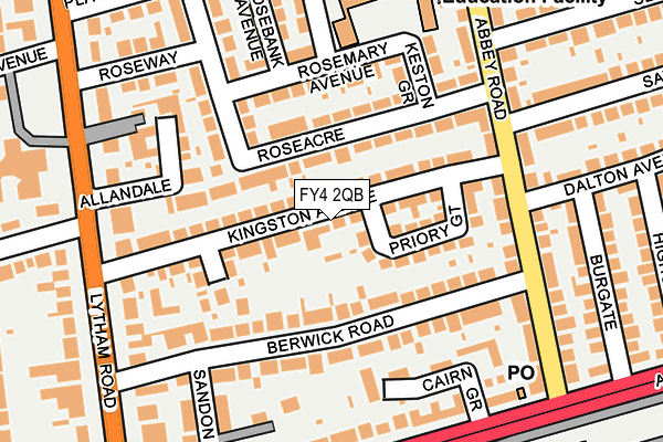 FY4 2QB map - OS OpenMap – Local (Ordnance Survey)