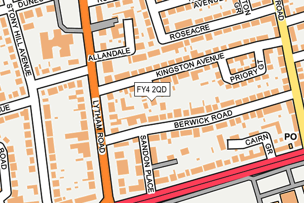 FY4 2QD map - OS OpenMap – Local (Ordnance Survey)