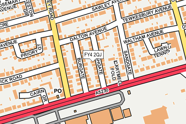 FY4 2QJ map - OS OpenMap – Local (Ordnance Survey)