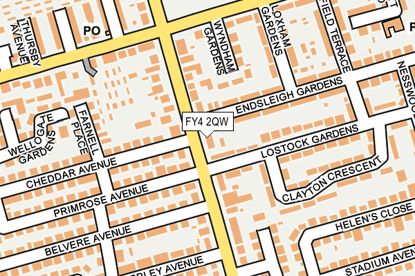 FY4 2QW map - OS OpenMap – Local (Ordnance Survey)