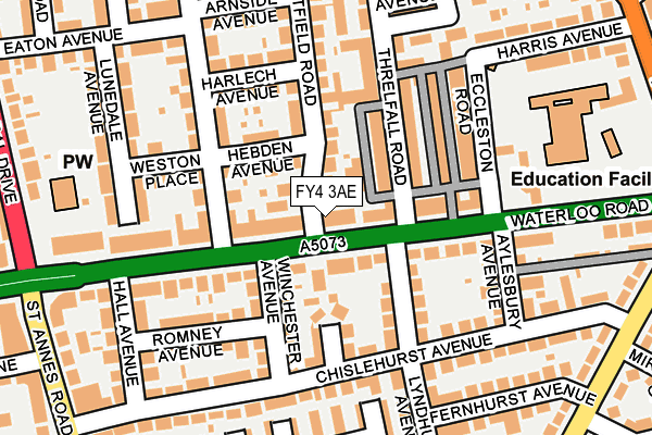FY4 3AE map - OS OpenMap – Local (Ordnance Survey)