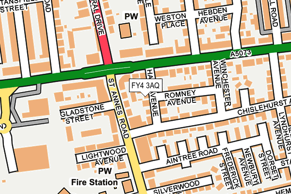 FY4 3AQ map - OS OpenMap – Local (Ordnance Survey)