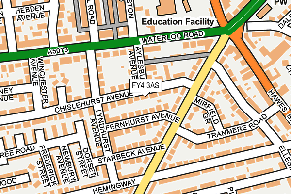 FY4 3AS map - OS OpenMap – Local (Ordnance Survey)