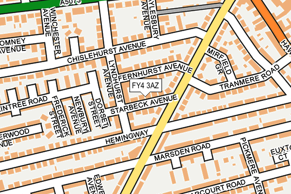 FY4 3AZ map - OS OpenMap – Local (Ordnance Survey)
