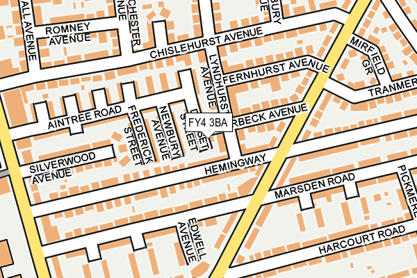 FY4 3BA map - OS OpenMap – Local (Ordnance Survey)