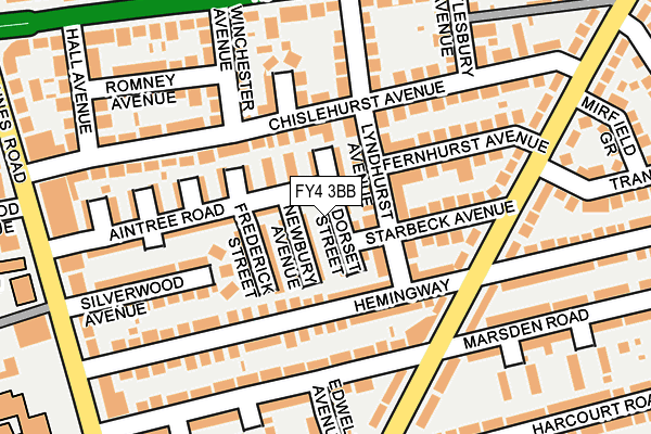 FY4 3BB map - OS OpenMap – Local (Ordnance Survey)