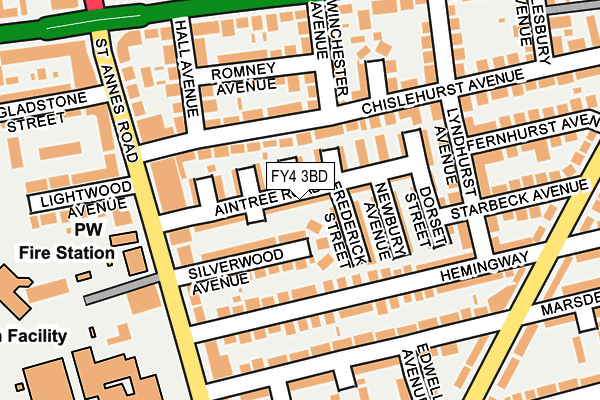 FY4 3BD map - OS OpenMap – Local (Ordnance Survey)