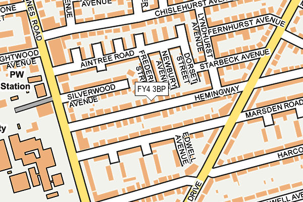 FY4 3BP map - OS OpenMap – Local (Ordnance Survey)