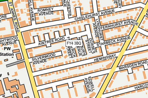 FY4 3BQ map - OS OpenMap – Local (Ordnance Survey)