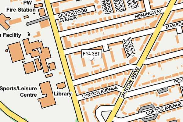 FY4 3BT map - OS OpenMap – Local (Ordnance Survey)
