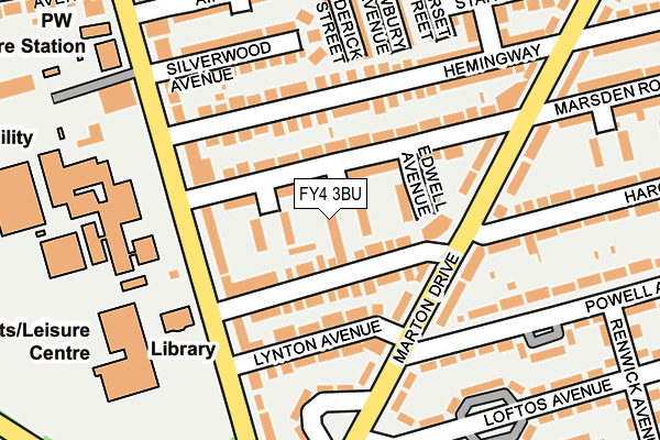FY4 3BU map - OS OpenMap – Local (Ordnance Survey)