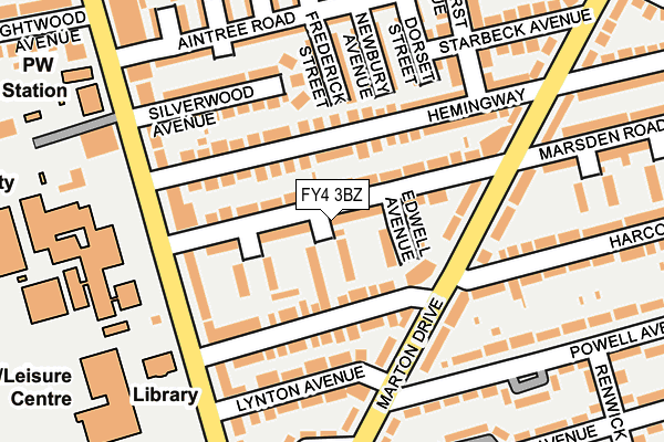 FY4 3BZ map - OS OpenMap – Local (Ordnance Survey)