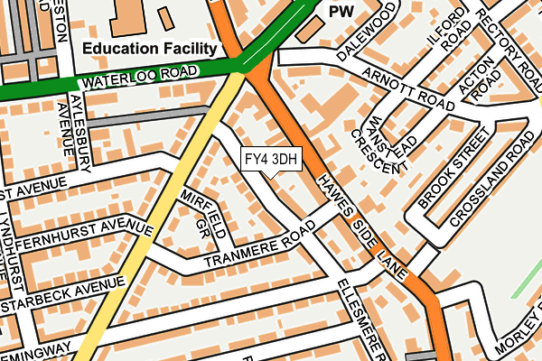 FY4 3DH map - OS OpenMap – Local (Ordnance Survey)