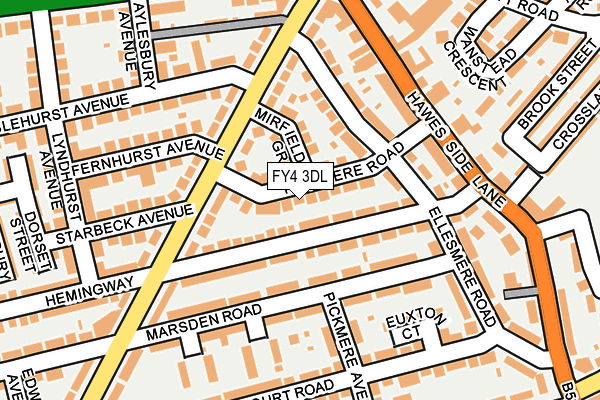 FY4 3DL map - OS OpenMap – Local (Ordnance Survey)