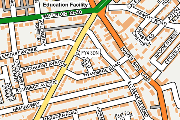FY4 3DN map - OS OpenMap – Local (Ordnance Survey)