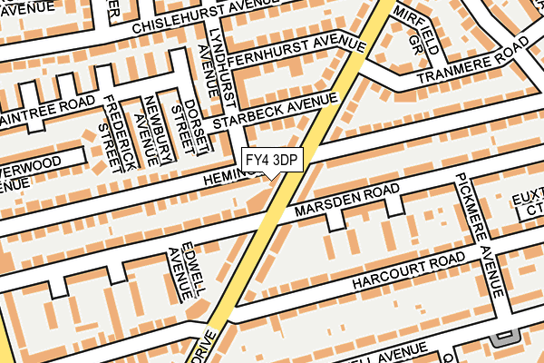 FY4 3DP map - OS OpenMap – Local (Ordnance Survey)