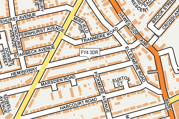 FY4 3DR map - OS OpenMap – Local (Ordnance Survey)
