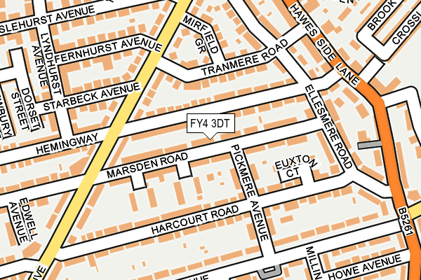 FY4 3DT map - OS OpenMap – Local (Ordnance Survey)