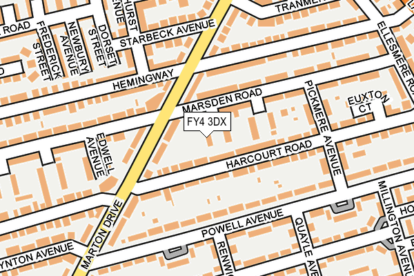 FY4 3DX map - OS OpenMap – Local (Ordnance Survey)