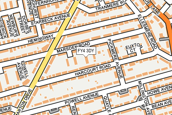 FY4 3DY map - OS OpenMap – Local (Ordnance Survey)
